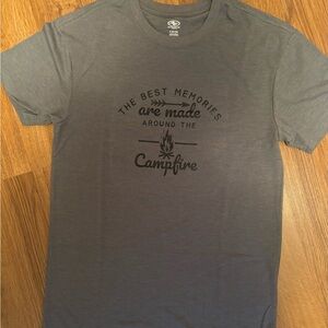 Athletic Works Gray and Black Short Sleeve Tee with Crew Neck